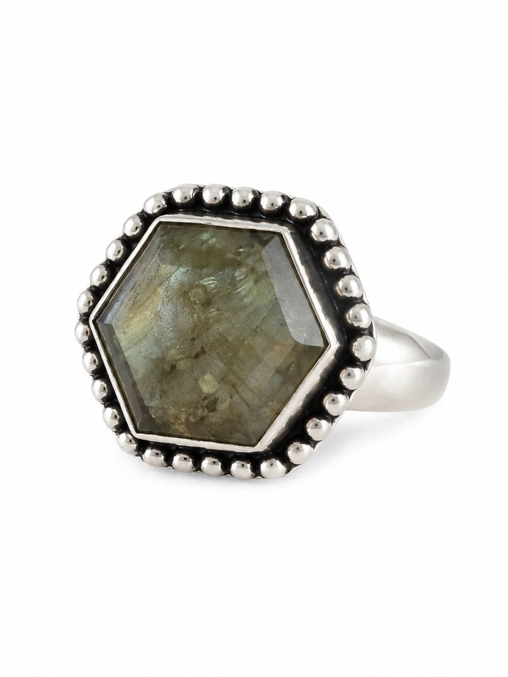 Labradorite Silver Plated Ring